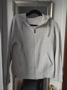 tentree Light Gray Hooded Zip-Up Vest